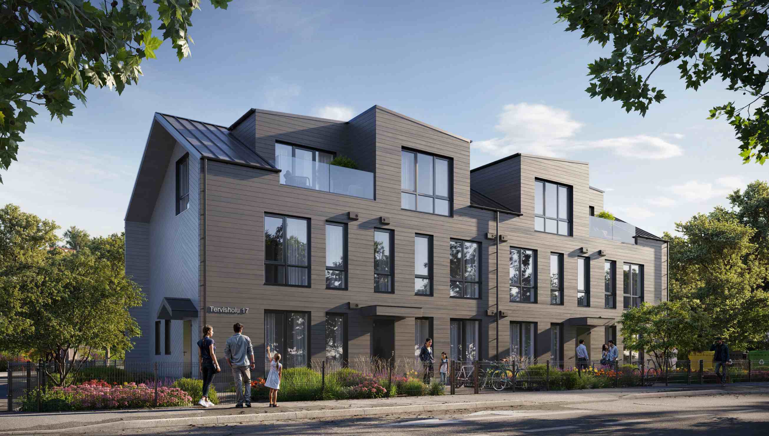 2025 september - Tervishoiu tn. kortermaja Tartus. Hoone välisfassaad töödeldud ja kliendi poolt toonitud SPFR100-ga tumehalliks. 2025 september - Tervishoiu tn. kortermaja Tartus. Hoone välisfassaad töödeldud ja kliendi poolt toonitud SPFR100-ga tumehalliks.